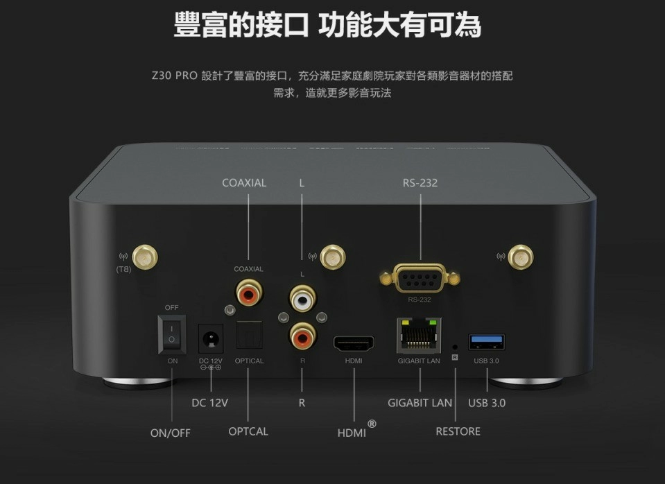 Zidoo芝杜 Z30 PRO 8K UHD多媒體播放機