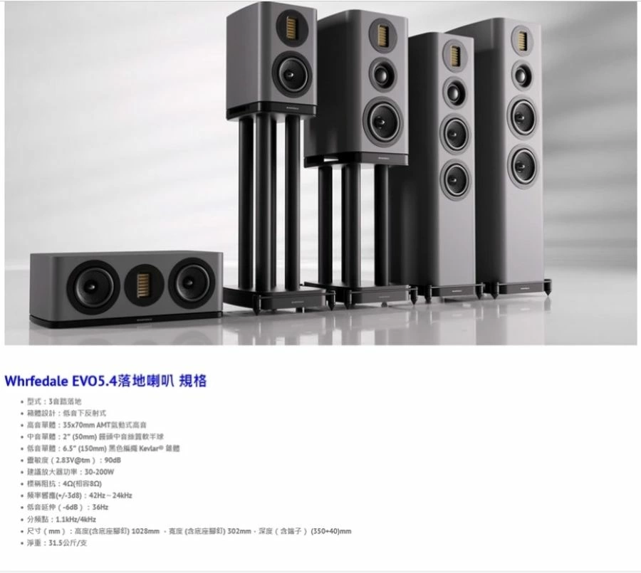 Wharfedale EVO5.4 氣動式落地喇叭