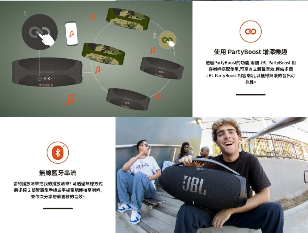 JBL BOOMBOX 3 可攜式防水藍牙喇叭 JBL BOOMBOX 3 可攜式防水藍牙喇叭