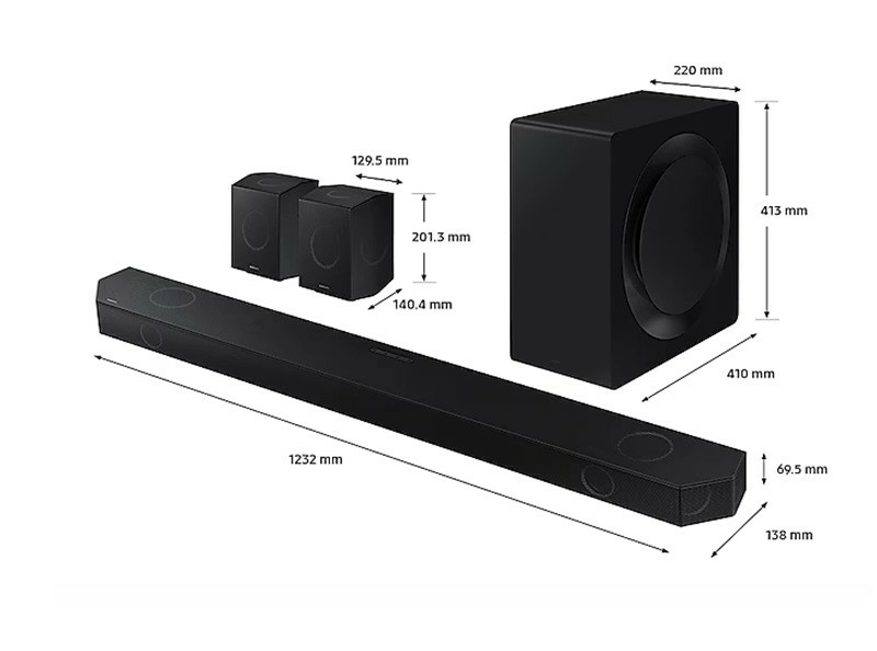 Samsung 三星 HW-Q990D-ZW 11.1.4聲道全景聲微型劇院SoundBar音響組