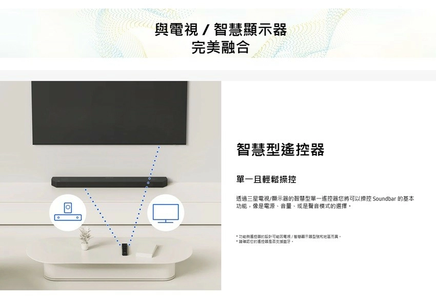 Samsung 三星 HW-Q990D-ZW 11.1.4聲道全景聲微型劇院SoundBar音響組