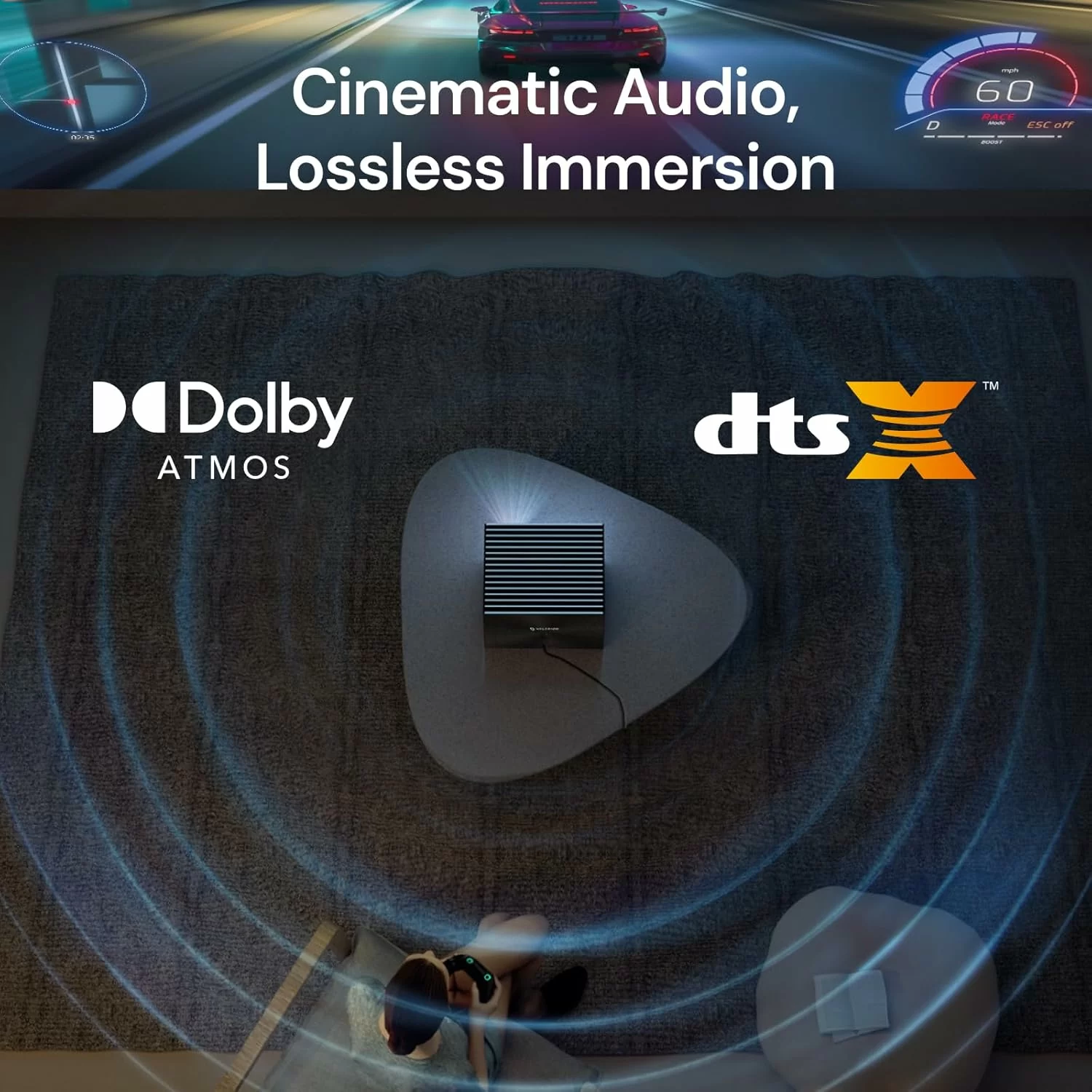 Valerion VisionMaster PLUS 2 4K RGB 三雷射中⾧焦投影機 內建 Google TV