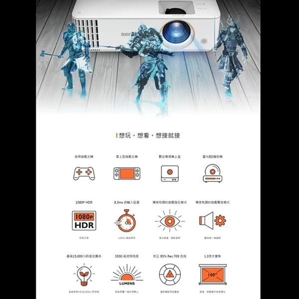 BENQ TH685 高亮遊戲三坪機 支援4K HDR