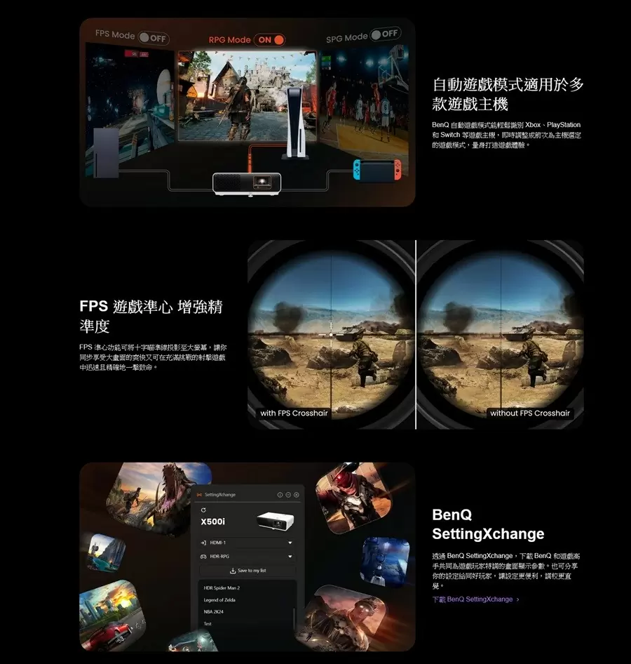 BENQ X500i 4K HDR 4LED 短焦遊戲投影機