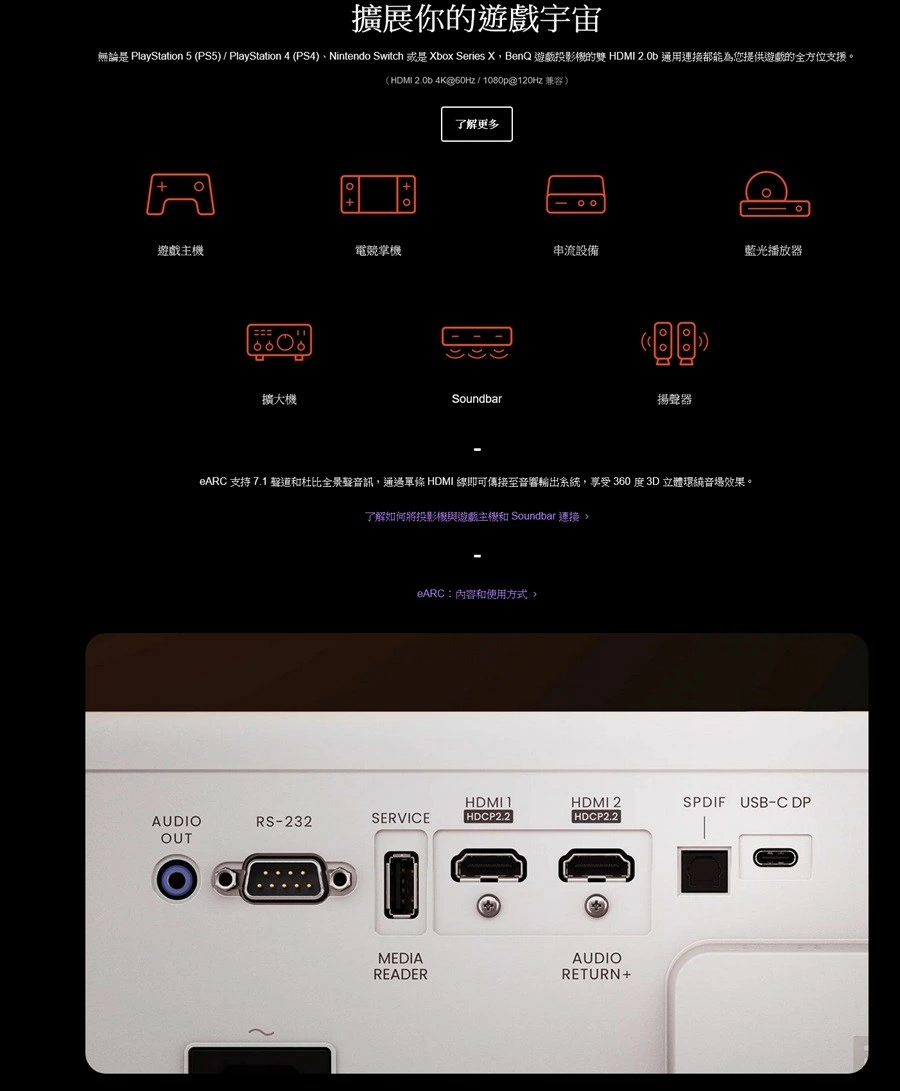 BENQ X500i 4K HDR 4LED 短焦遊戲投影機