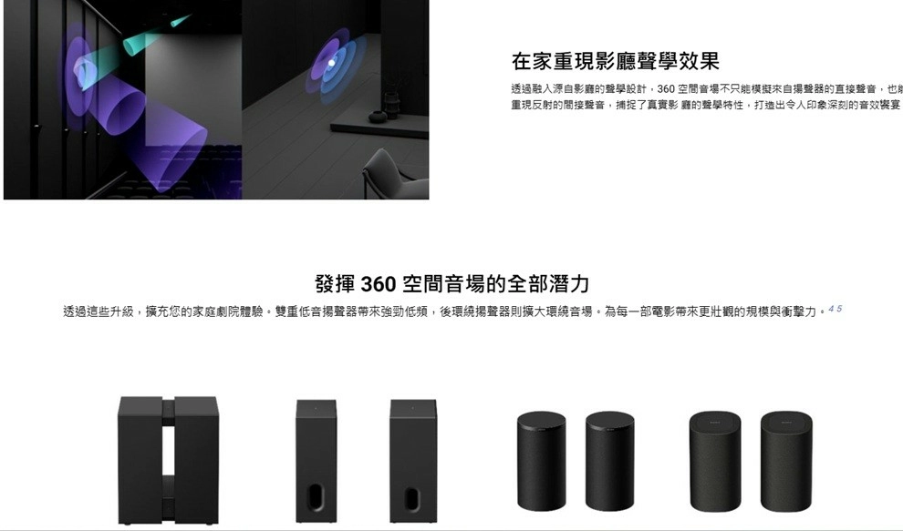 SONY 索尼 BRAVIA Theatre Trio HT-A8 三件式系統喇叭