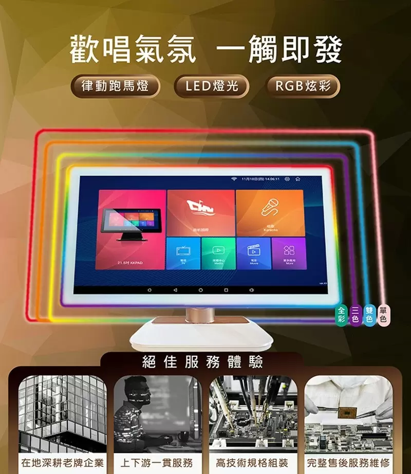 G&M 金將科技 KKPAD 21.5吋RGB安卓觸控屏 （點歌機 / 伴唱機）