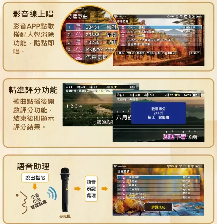 【下單再享92折】Gold Voice 金嗓 KALA SONG 多媒體伴唱機 內含4TB硬碟 +歌本