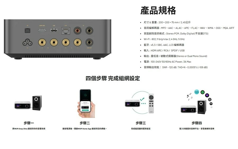 【Wiim Amp Ultra旗艦級無損串流擴大機