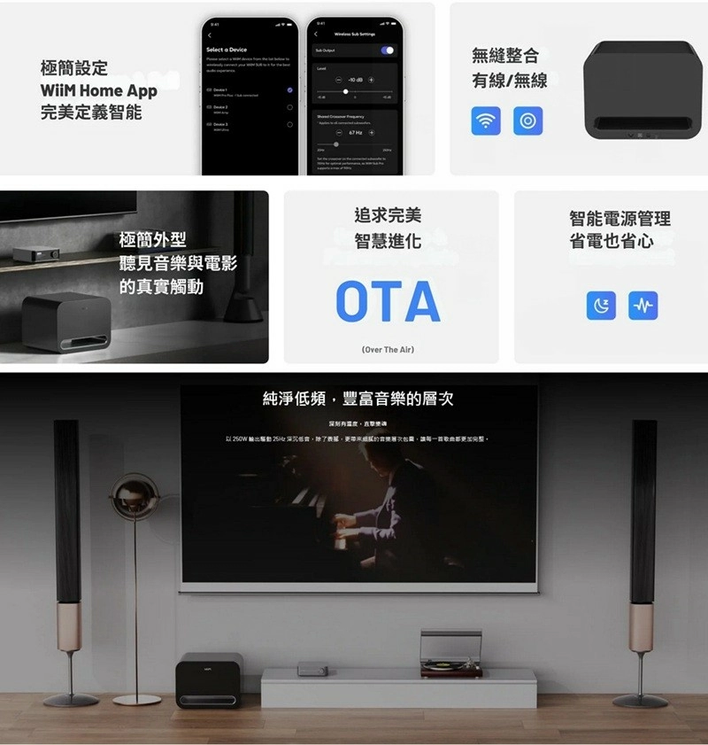 【Wiim】 Sub Pro 8 吋無線智慧重低音揚聲器