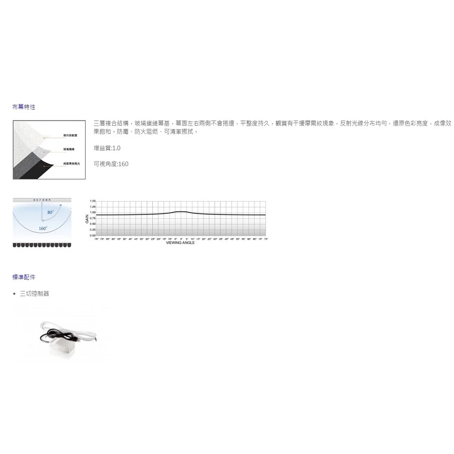 ZERO ZEE-H75 ZEE-H90 ZEE-H100 75-100吋 16:9經濟款電動布幕