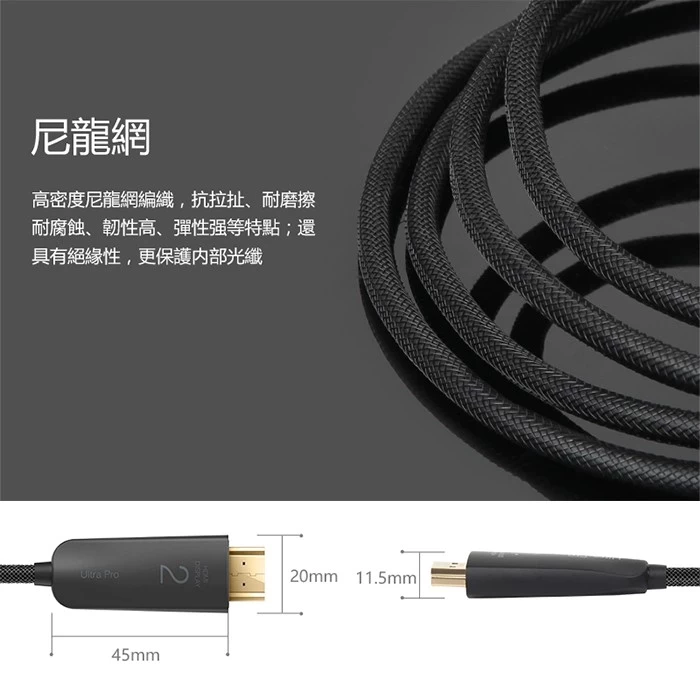 菲伯爾 FIBBR ULTRAPRO HDMI 2.0 真4K 光纖60HZ超高清影音傳輸線系列