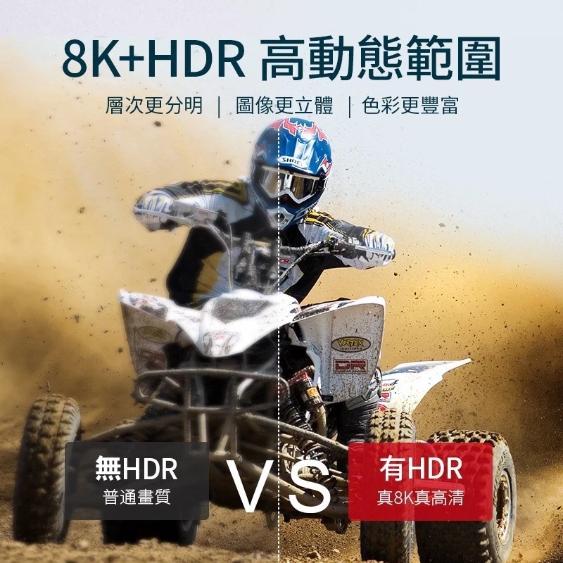 MCHAONEST 鍍銀 高匹配HDMI2.1版 高清8K@60Hz 4K 120P 黑鋁合金頭 完美支援PS5