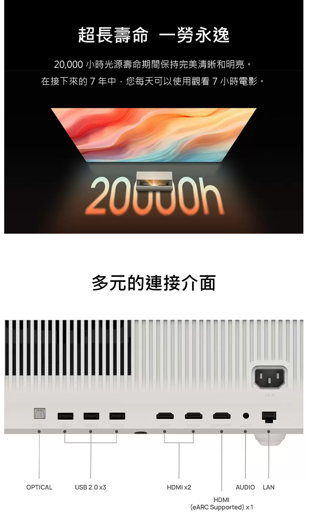贈輕巧型聲霸和重低音】XGIMI AURA 2 超短焦雷射大電視 內建Google TV