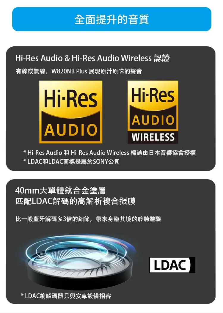 【EDIFIER】 W820NB PLUS 無線抗噪雙金標音質藍芽耳罩耳機